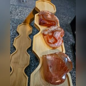 Natural Carnelian Agate Hearts (Price Is For One)